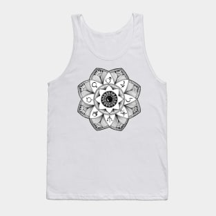 Hand drawn mandala with signs of planets Tank Top